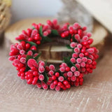 Gaeaspace  -  Christmas Home Decoration Berry Wreath Candlestick Table Decoration Decorations Christmas Eve Candlelight Dinner Accessories