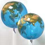 Gaeaspace  - 20Pcs 22''Earth Balloons 4D Round Globe Balloons World Map Bubble Foil Balloons Travel Theme Birthday Party Earth Day Decoration