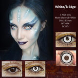 Gaeaspace  -  2pcs Cosplay Colored Contact Lenses for Eye Crazy White Contact Lenses Halloween Beauty Makeup Lens Anime Black Lens