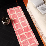 Gaeaspace  -  Pink Tufting Grids Bedroom Mat Long Living Room Carpet Anti Slip Bedside Rug Floor Pad Aesthetic Home Tidy Decor 40x120cm