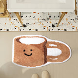 Gaeaspace  -  Tufting Food Bathmat Funny Taiyaki Coffee Cup Bathroom Mat Soft Rug Bedroom Carpet Floor Safety Pad Aesthetic Home Room Decor