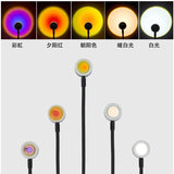 Gaeaspace  -  USB Sunset Projection Lamp Rainbow Atmosphere Night Light Sunset Light for Photography Selfie Coffee Store Live Wall Decoration