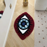 Gaeaspace  -  Red Eye Tufted Rug Special Style Carpet Cute Design Non-Slip Bedside Area Rug Floor Mat Room Fun Rugs Aesthetic Home Soft Tufted