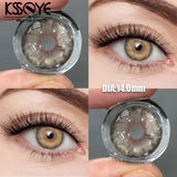 Gaeaspace  -  2Pcs Best Selling Contacts Colored Lenses Myopia Degree -0.00 to -8.00 Blue Green Grey Series Soft Lens EyeBeauty Pupil