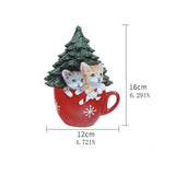 Gaeaspace  -  New Small Animal Christmas Cup Night Light Resin Crafts Home Desktop Christmas Tree Light String Decoration Ornaments