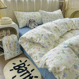 Gaeaspace  -  Printing Four Piece Set Floral Style Duvet Cover Quilt Covers Bed Linen Pillowcase Home Bedding Sets Bedroom Bed Sets Queen King