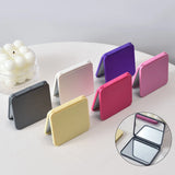 Gaeaspace  -  2-Face Makeup Mirror Square Portable Cute Girl'S Gift Hand Mini Mirror Pocket Double-Sided Makeup Mirror Compact Multiple Colors