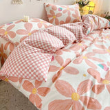 Gaeaspace  -  Ins Nordic Butterfly Bedding Set Flat Bed Sheet Duvet Cover Twin Full Queen Nordic Bed Linen Boy Girl Bedding Sets