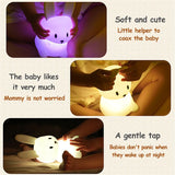 Gaeaspace  -  LED Night Light cute Rabbit Animal Cartoon Silicone Lamp Dimmable USB Rechargeable For Children kids bedroom gift Sleeping light