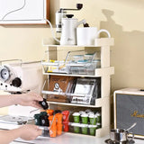 Gaeaspace  -  INS Desktop Multilayer Tea Bag Coffee Snacks Storage Rack Multi-Functional Office Home Desktop Clutter Arrangement Storage Rack