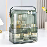 Gaeaspace  -  Transparent Desktop Cosmetics Storage Box Home Bedroom Bathroom Dust Skin Care Products Lipstick Jewelry Organizer Rack