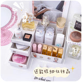 Gaeaspace  -  INS Folding Storage Rack Cute Desktop Cosmetics Storage Box  Drawer Stationery Sundries Hair Accessories Desktop Organizer