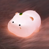 Gaeaspace  -  Kawaii Lion Night Light Rechargeable 3 Level Dimmable Silicone Sleeping Light Bedside Lamp Nursery Nightlights For Bedroom