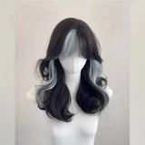 Gaeaspace  -  Ombre Wig Black Wavy Hair for Daily Use Party heat resistant Synthetic Wigs for Women Cosplay Lolita Wig Headband Wigs