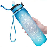 Gaeaspace  -  1pc 1000ml Water Bottle Motivational Sport Water Bottle Leakproof Bottles Drinking Outdoor Travel PC Bottle Gym Fitness Jugs