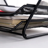 Gaeasapce  -  Office A4 Paper Organizer Document File Letter Book Brochure Filling Tray Rack Shelf Carrier Metal Wire Mesh Storage Holder Tool