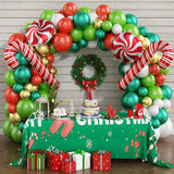 Gaeaspace  -  Christmas Balloons Garland Arch Kit Lolipop Candy Cane Foil Baloon Red BallonChristmas Decoration New Year Gifts Kids Toy