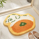 Gaeasapce  -  Fresh Style Household Toilet Floor Mat, Absorbent Anti-Slip Mat, Bedroom Carpet, Flocking Bathroom Foot Mat, Ins Style