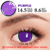 Gaeaspace  -  2PCS/Pair Purple Lenses For Eyes Anime Accessories Beauty Contact Lenses Pupils Makeup Natural Eye Color Lens Cosplay