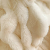 Gaeasapce  -  Luxury Faux Rabbit Fur Velvet Fleece Plush Soft Warm Bedding Set Super Comfortable Duvet Cover Set Blanket Bed Sheet Pillowcases