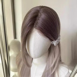 Gaeaspace  -  Chocolate Ombre Wig for Women Long Straight Lace Front Synthetic Wig for Daily Use Party Emo Wigs 24inch Heat Resistant 가발