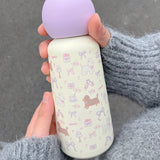 Gaeaspace  -  Kawaii Water Bottle Stainless Steel Thermos Tumbler For Drink Coffee Water Tea Cute Travel Insulated Flask Thermal Bottle 350ml