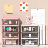 Gaeaspace  -  Transparent Small Desk Organizer Desktop Storage With Drawers For Arts Crafts Stationary Cosmetics Storing Rack Home Organizer