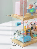 Gaeaspace  -  Clear Door Dust-proof Storage Box for Anime Q Version Figure Model Toy Doll Collectible Display Organizer Display Case For Dimoo