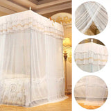 Gaeaspace  -  Mosquito Net Luxury Princess Four Corner Post Bed Curtain Canopy Netting Mosquito Net Bedding