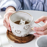 Gaeaspace  -  360ml Creative Cute Handmade 3D Snail Daisy Dog Cat Coffee Mugs Ceramic Funny Cartoon Animal Tea Milk Cups Unique Birthday Gift