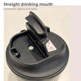 Gaeaspace  - 420ml Portable Plastic Coffee Mug with Rope Leather Cover Creative Water Bottle Tea Milk Cold Drinkware Outdoor Couple Gift Cup