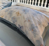 Gaeaspace  -  Elegant fashion pastoral blue floral butterfly bedding set,full queen King rustic home textile bed sheet pillow case duvet cover