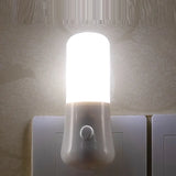 Gaeaspace  -  EU/US Plug Night Lights LED Night Light Push Button Switch Bedroom Bedside Lamp Baby Room Corridor Home Decor Wall Socket Lamp