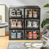 Gaeaspace  -  INS Stackable Transparent Shoes Storage Box Home Living Room Sneakers High Heels Dustproof Shoe Box Shoe Cabinet