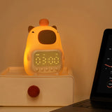 Gaeaspace  -  Capybara Night Light Children Alarm Clock Night Lamp Cute Shape Charging Timing Snooze Lighting Desktop Decoration Children Gift