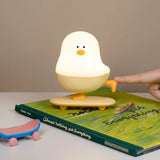 Gaeaspace  -  Creative Chicken Night Light Cute Animal Night Lamp Desktop Decorative Lamp USB Charging Stepless Dimming Children Birthday Gift