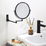 Gaeaspace  -  Dressing Mirror Wall Mounted 8 Inch Magnifying Two-sides Mirror Space Aluminum Black  Makeup Mirror Cosmetic Lady Gift