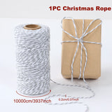 Gaeaspace  -  Christmas Wrapping String Rope Merry Christmas Decoration For Home Navidad Natal Noel Gift Box Packaging Rope New Year