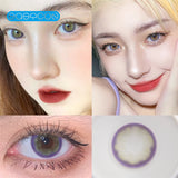 Gaeaspace  -  purple Colored Contact Lenses soft for eyes small Beauty Pupil myopia prescription degree yearly natural new big