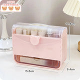 Gaeaspace  -  kawaii Lipstick Case Dustproof with Cover Crids Transparent Lipstick Box Cosmetics Storage Make Up Brush Organizer Display Stand