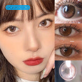 Gaeaspace  -  Star Moon gradien pink Colored Contact Lenses soft for eyes small Beauty Pupil myopia prescription degree yearly natural new big