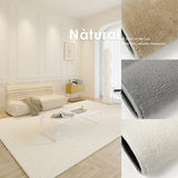 Gaeaspace  -  Japanese Minimalist Solid Color Plush Rugs Living Room Decoration Large Area Carpet Bedroom Thickened Soft Carpets Lounge Rug