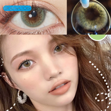 Gaeaspace  -   iris Green Colored Contact Lenses Soft For Eyes Small Beauty Pupil Myopia Prescription Degrees Yearly Natural New