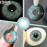 Gaeaspace  -  contact lenses color 2Pcs New Product Myopia Degree 0 to -8.00 Natural Fashion Contact Lenses Green Iris Style Soft Lens