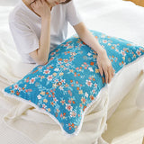 Gaeaspace  -  New Lace Trim Pillow Towel 52*75 cm for Children Adult Student Five-layer Cotton Gauze Double Sided Yarn-dyed Jacquard