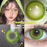 Gaeaspace  -   2pcs Colored Contacts Lens with Degree Yearly Disposable CANDY Series Korean Big Eyes Contact Pupils Free Shipping