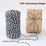 Gaeaspace  -  Christmas Wrapping String Rope Merry Christmas Decoration For Home Navidad Natal Noel Gift Box Packaging Rope New Year