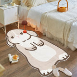 Gaeaspace  -  Cartoon Rabbit Pray Fluffy Long Plush Carpet Fluffy Soft Bedroom Bedside Rug Kids Non-Slip Baby Living Room Mat 러그 Alfombra