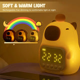 Gaeaspace  -  Capybara Night Light Children Alarm Clock Night Lamp Cute Shape Charging Timing Snooze Lighting Desktop Decoration Children Gift