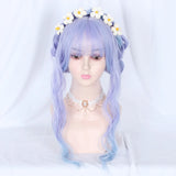 Gaeaspace  -  Fluffy Harajuku lolita pink purple mixed color bubble face curly wig Japanese soft girl long curly hair